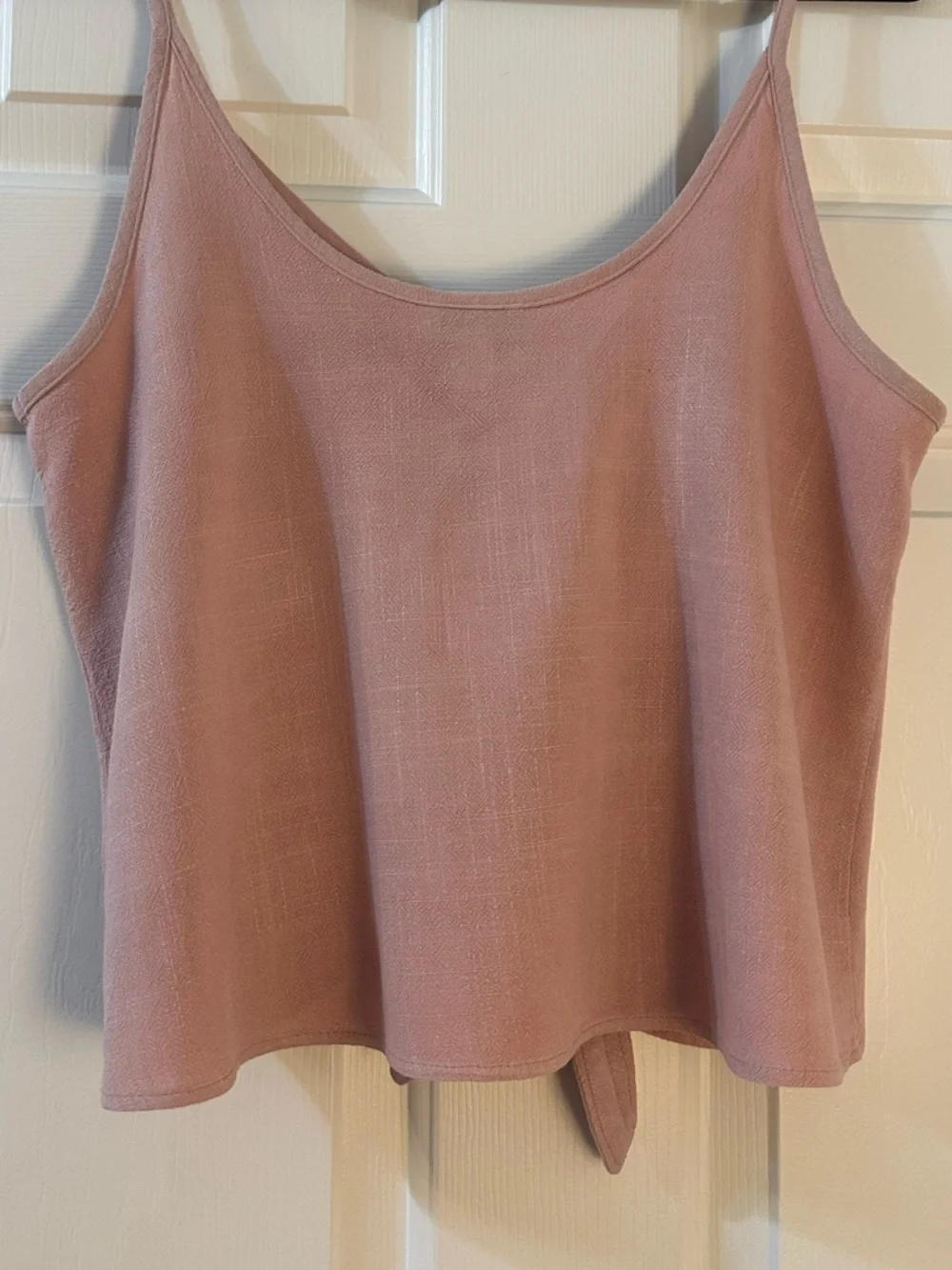 Topshop Polly Tie Front Tank Top Mauve Pink Button Front Cami Size 8 - Picture 8 of 9